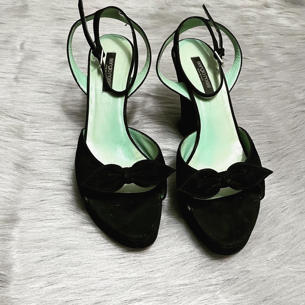 SERGIO ROSSI WEDGE SANDALS - Picture 3 of 3
